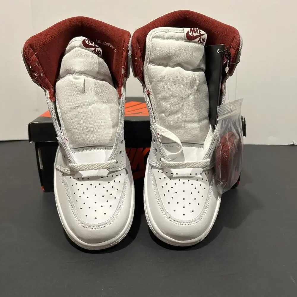 Air Jordan 1 High 85 - White/Team Red - White Size 6.5 BRAND NEW W OG BOX